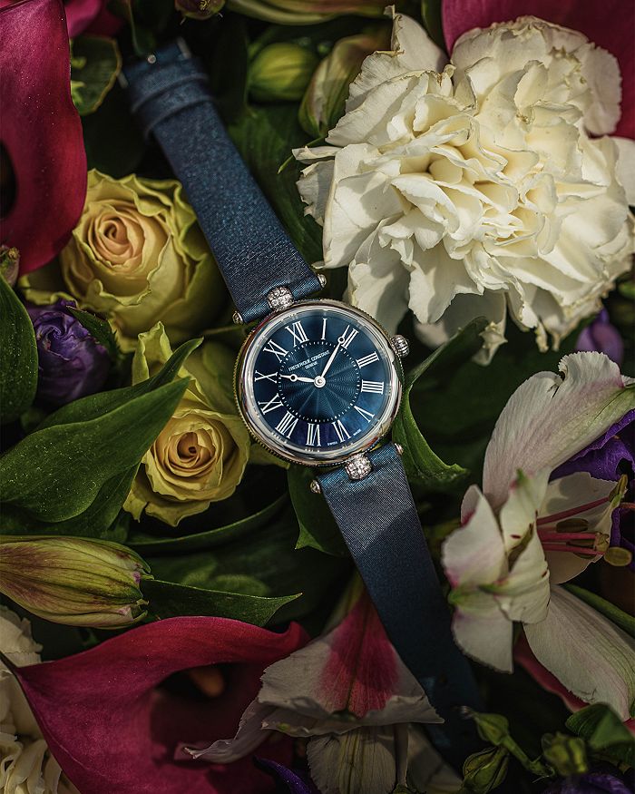Shop Frederique Constant Art Deco Watch, 30mm In Blue