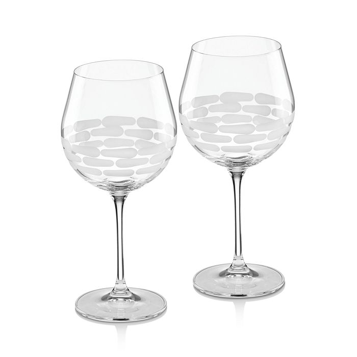 Shop Michael Wainwright Truro Red Wine Glass Set Of 2 In Clear/white