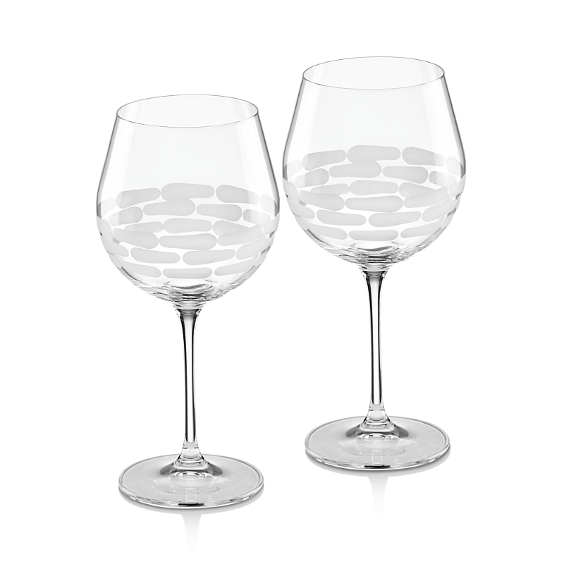 Michael Wainwright Truro Clear 2-piece Red Wine Glass Set In Clear/white