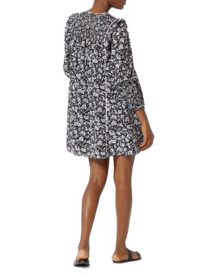 joie black floral dress