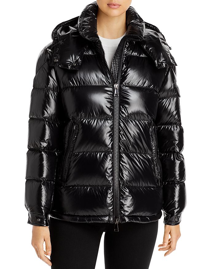 Shop Moncler Maire Hooded Down Coat In Black