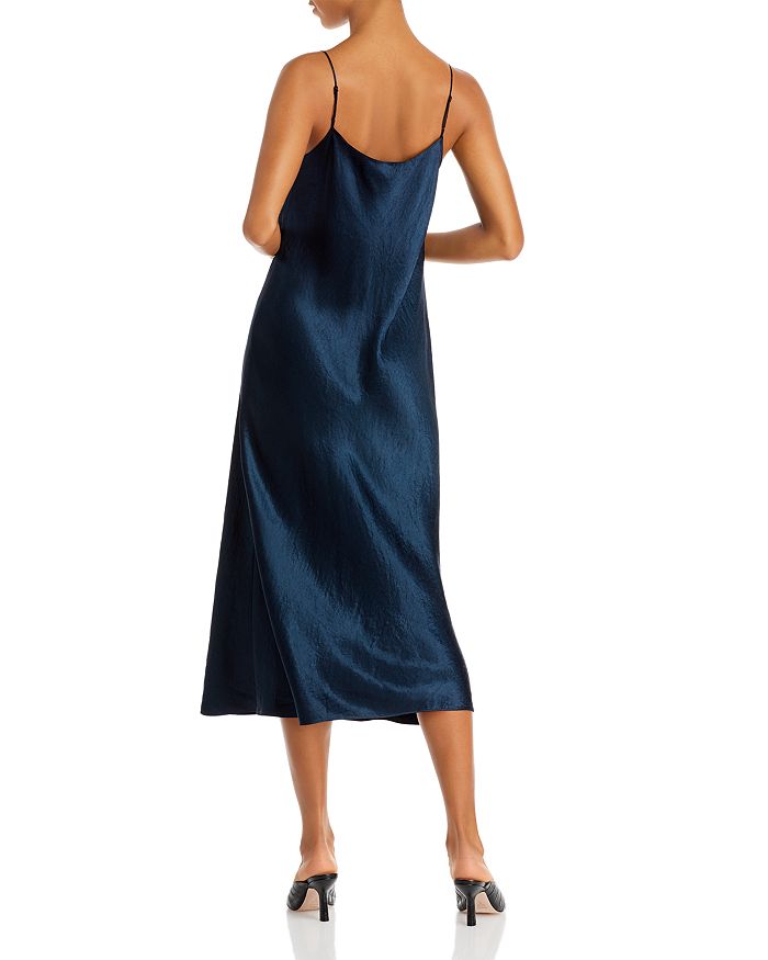 Shop Vince Satin Slip Dress In Coastal Blue