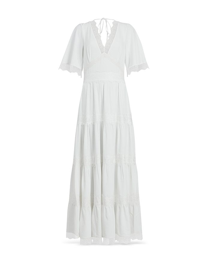 ALLSAINTS Eris Lace Trim Maxi Dress | Bloomingdale's