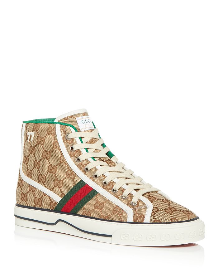 GUCCI Tennis 1977 Monogrammed Canvas Slip-On Sneakers for Men