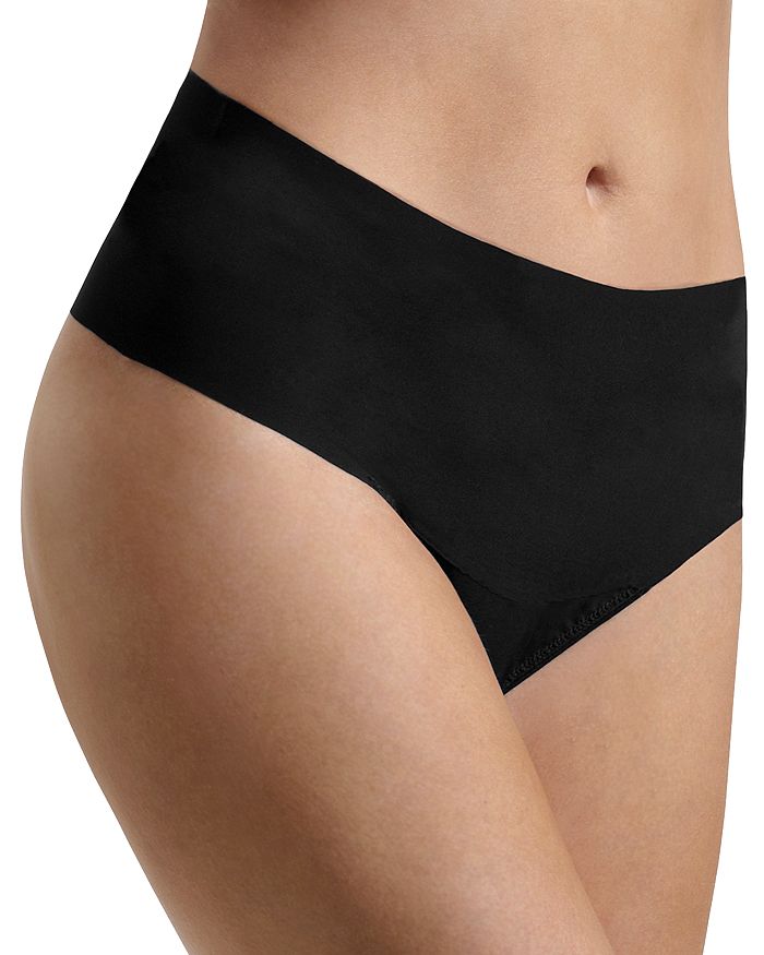 Hanky Panky Breathe Natural High Rise Thong In Black