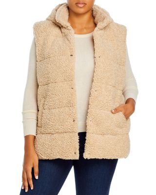 plus size hooded puffer vest