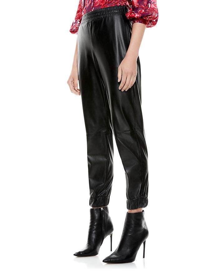 Alice and Olivia Alice + Olivia Pete Low Rise Faux Leather Pants