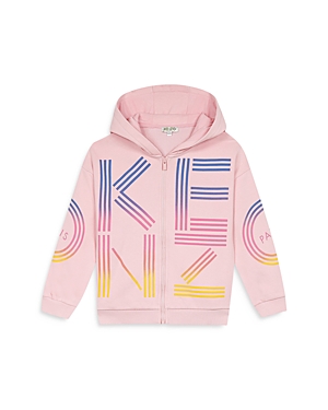 Kenzo Girls' Logo Hoodie - Little Kid In Bubble Pink