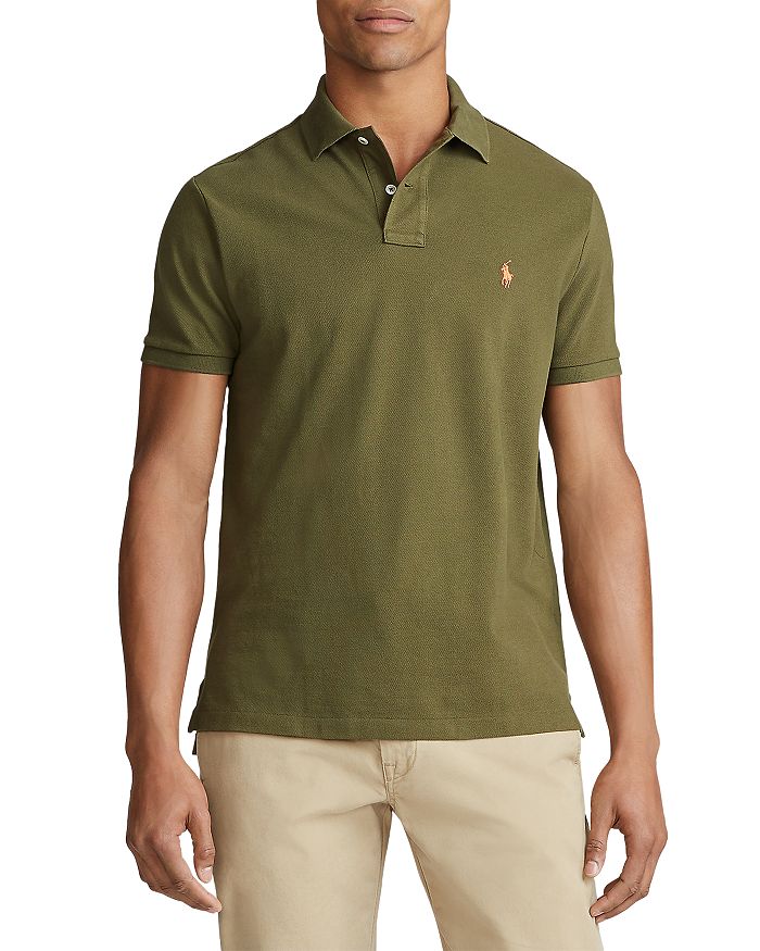 Shop Polo Ralph Lauren Cotton Mesh Classic Fit Polo Shirt In Defender Green
