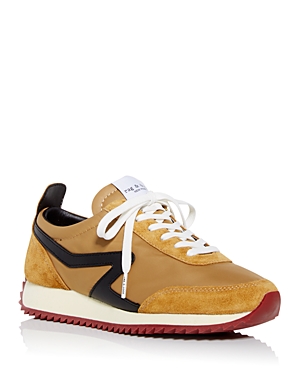 Rag & Bone Retro Runner Suede And Leather-trimmed Recycled Shell Sneakers In Mustard