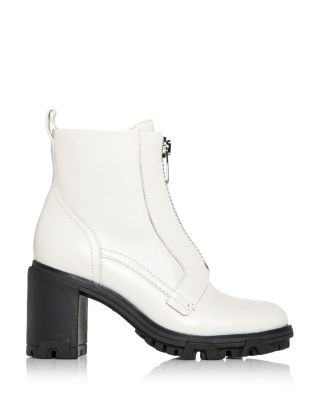 white heel combat boots