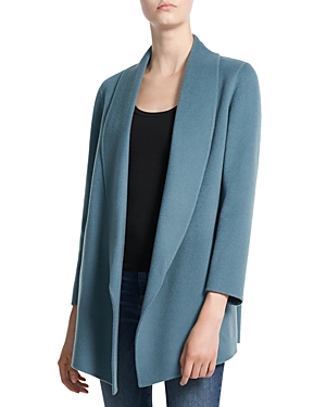 Theory Clairene Shawl Coat In Bluestone