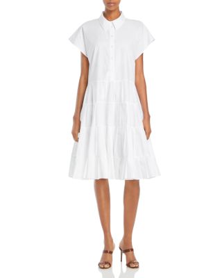button front shift dress