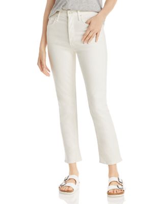 MOTHER - The Tomcat Straight Ankle Jeans in Cream Puff