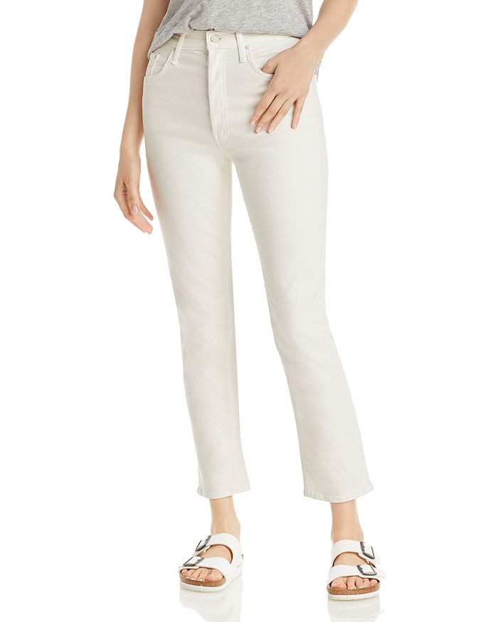 MOTHER THE TOMCAT STRAIGHT ANKLE JEANS IN CREAM PUFF,1664-753