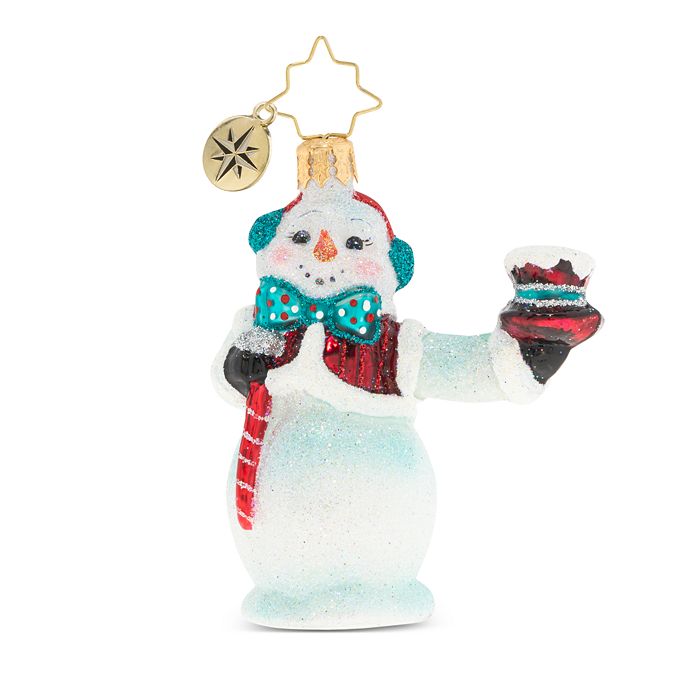 Christopher Radko Hats Off Snowman Gem Ornament