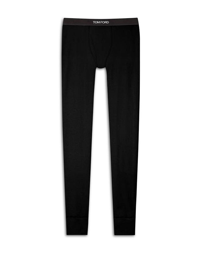 Shop Tom Ford Cotton Blend Long Underwear In Black