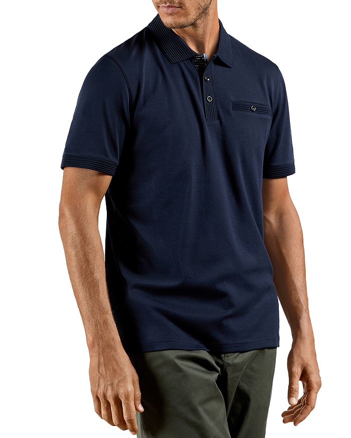 Ted Baker Pumpit Cotton Polo In Navy