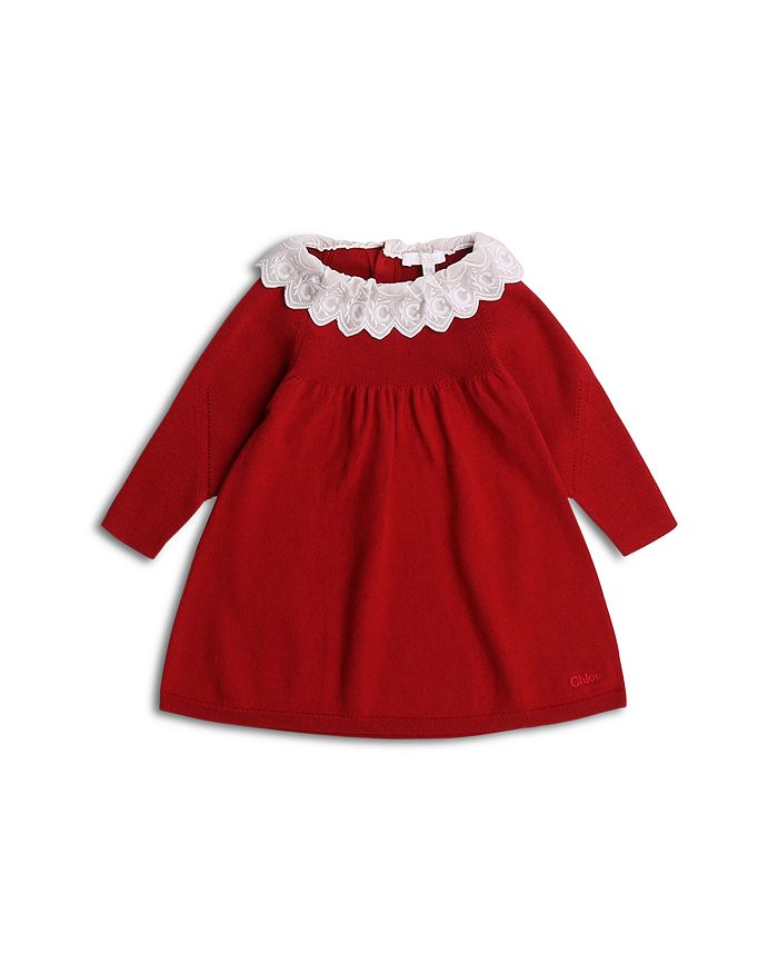 Chloé Girls' Embroidered C Logo Collar Dress - Baby | Bloomingdale's