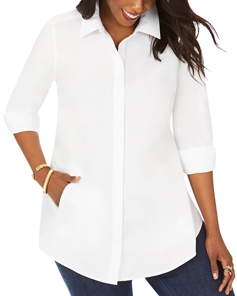 Foxcroft Plus Cici Non Iron Tunic Top