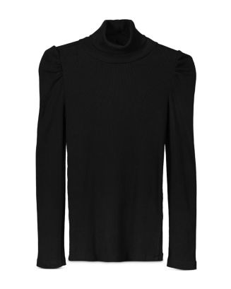 AMO Cotton Puff Sleeve Turtleneck Sweater | Bloomingdale's