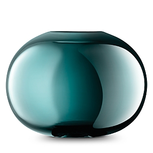 Lsa Epoque Large Round Vase In Peacock