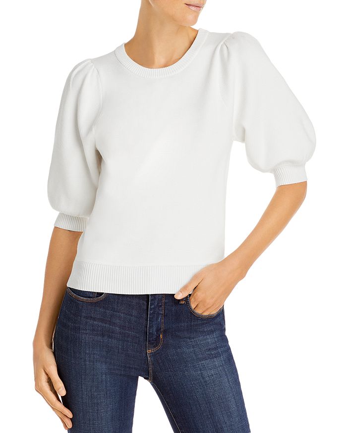 Lini Abigail Puff Sleeve Sweater - 100% Exclusive In White