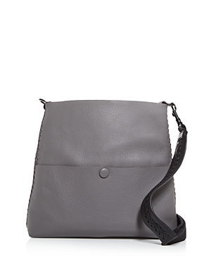 Callista Iconic Slim Messenger Leather Shoulder Bag In Granite Perissa