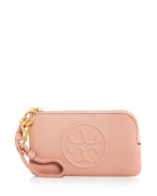 Tory Burch Perry Bombé Leather Zip Card Case | Bloomingdale's