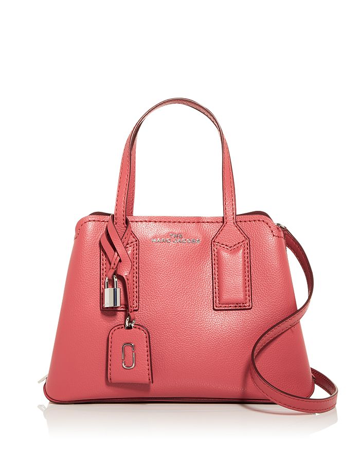 The Marc Jacobs The Editor Leather Satchel In Sante Fe Red/silver