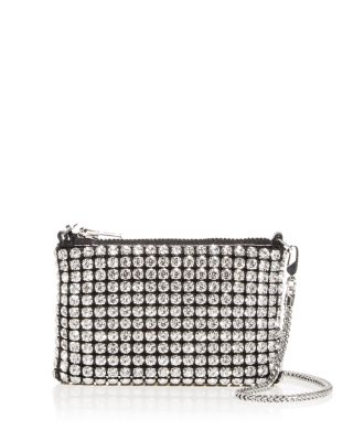 black and silver crossbody purse