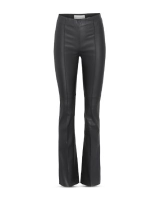 women's leather bootcut pants