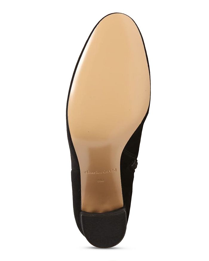Shop Charles David Women's Brilliant Suede High Heel Boots In Black-ks