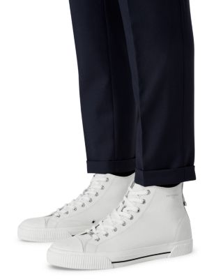 mens leather high top sneakers