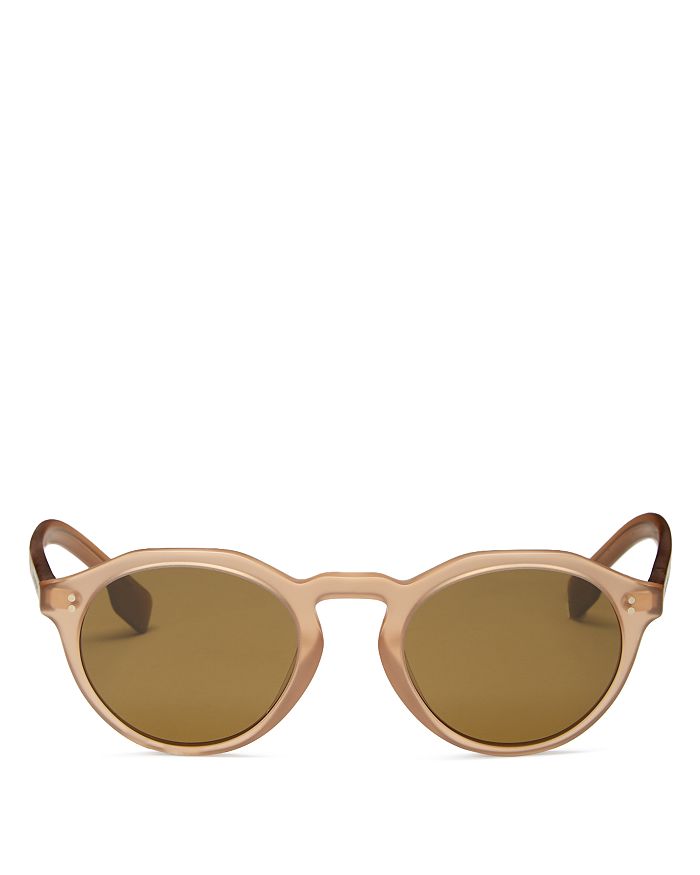 Burberry Men's Round Sunglasses, 50mm In Matte Brown/brown