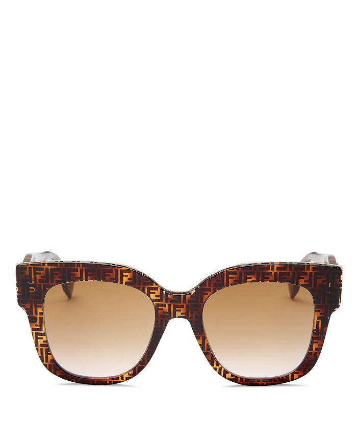 Fendi Women's Square Sunglasses, 51mm In Brown/brown