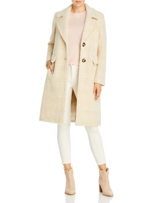 calvin klein basket weave belted coat