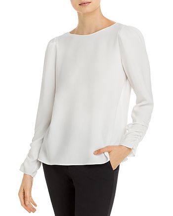 Lafayette 148 New York Romilly Ruched Blouse | Bloomingdale's