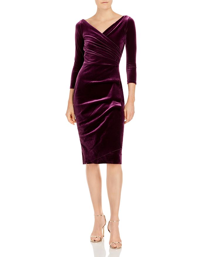 Chiara Boni La Petite Robe Florien Velvet Faux-Wrap Dress - 100% ...