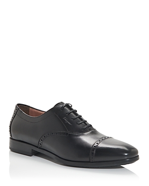 Salvatore Ferragamo Men's Riley Leather Cap Toe Oxford Dress Shoes - Wide