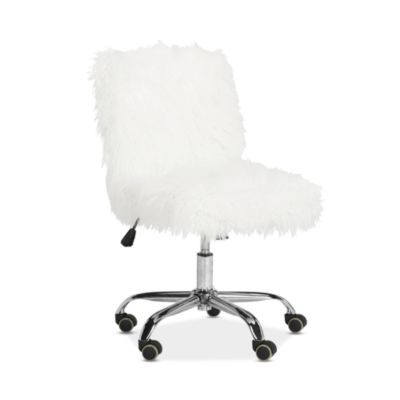 Whitney Faux Sheepskin Swivel Office Chair