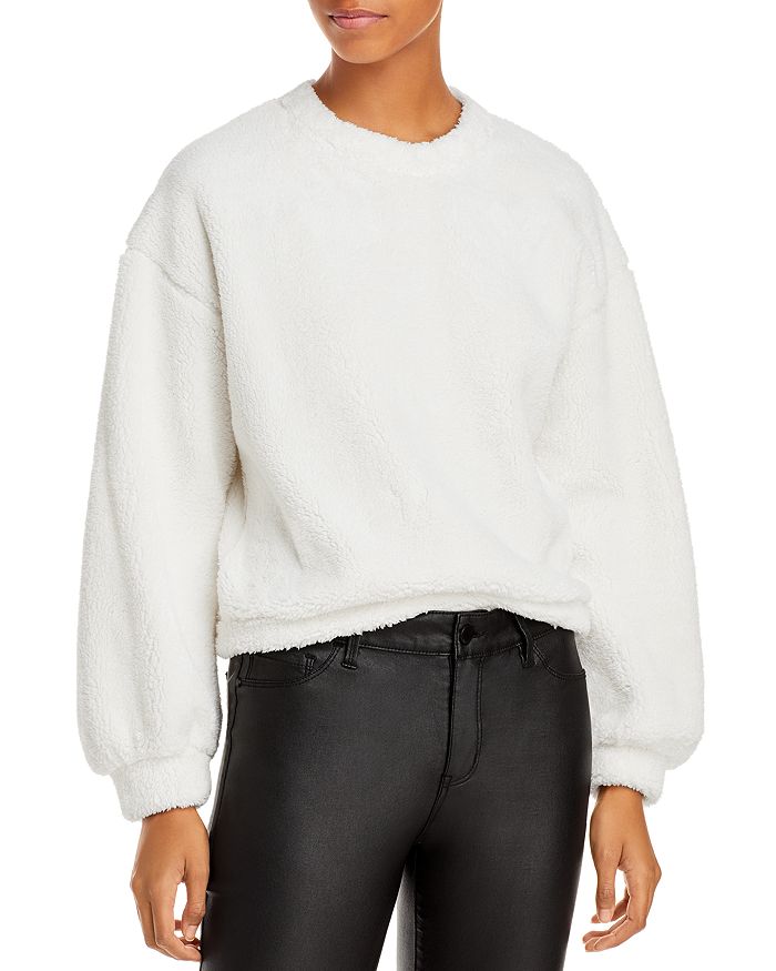 Aqua Sherpa Blouson Sweatshirt - 100% Exclusive In Ivory