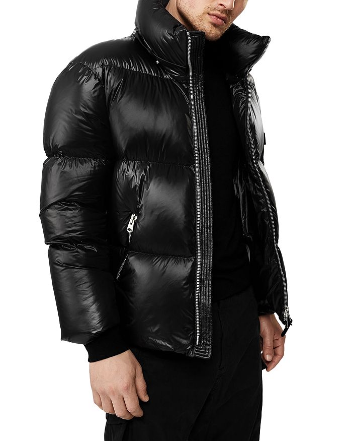 Shop Mackage Kent Hooded Puffer Jacket In Black