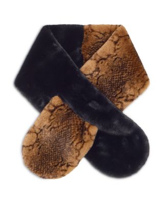 Echo - Faux Fur Python Print Muffler