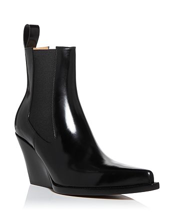 Bottega Veneta Women S Pointed Toe Wedge Booties Bloomingdale S