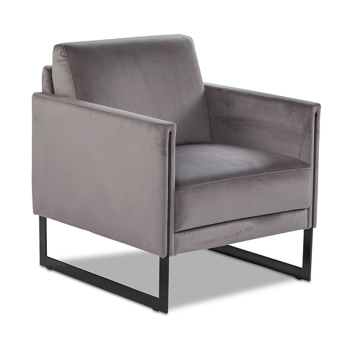 Shop Giuseppe Nicoletti Coco Velvet Chair In Dubai Grigio - Titanium
