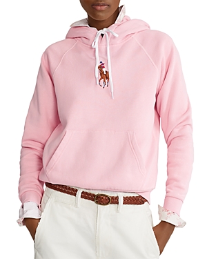 Ralph Lauren Polo  Pony Fleece Hoodie In Pink