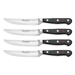 Wusthof Usa Classic Steak Knives, Set Of 4 In Black