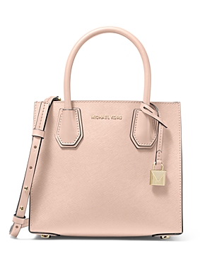Michael Michael Kors Mercer Medium Leather Messenger Bag In Soft Pink