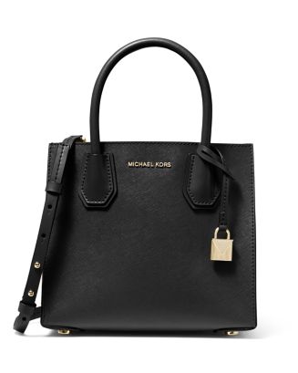 Michael Kors Mercer Leather Chain Accented Tote Bag 